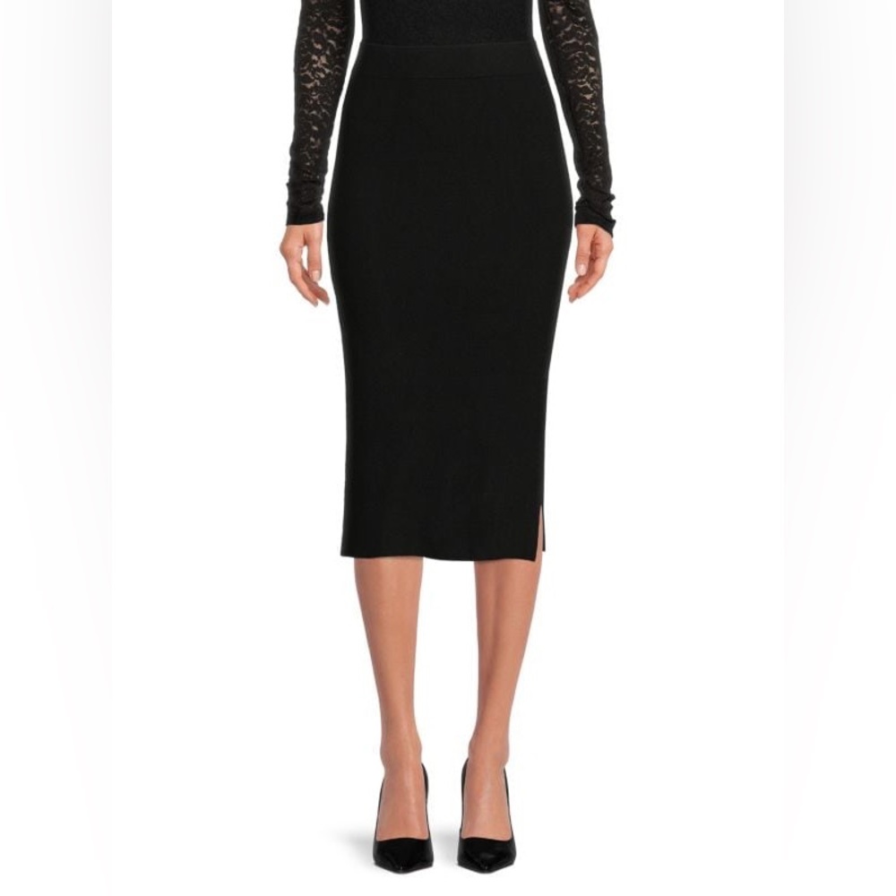 Ribbed Sweater Midi Skirt